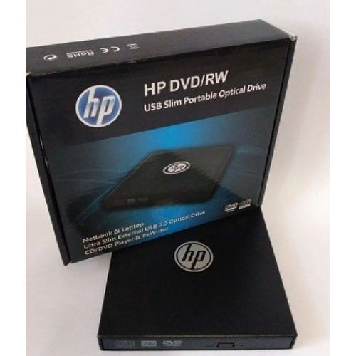HP USB External DVD RW CD Burner, Drive,card Reader, player, optical Drive-Black High-speed transmission Widely compatible