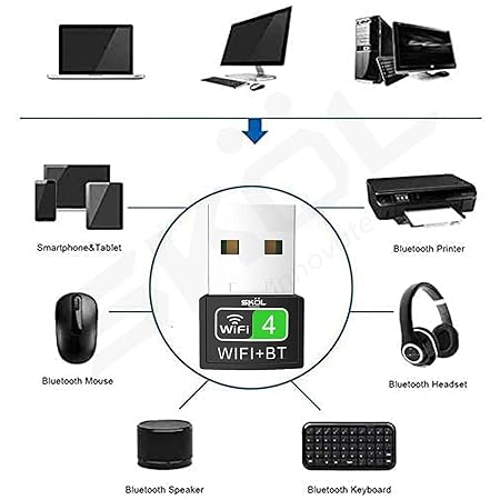 USB Bluetooth + WIFI Adapter Bluetooth Receiver Bluetooth Dongle reliable connection convenient to use Strong and Stable Signal
