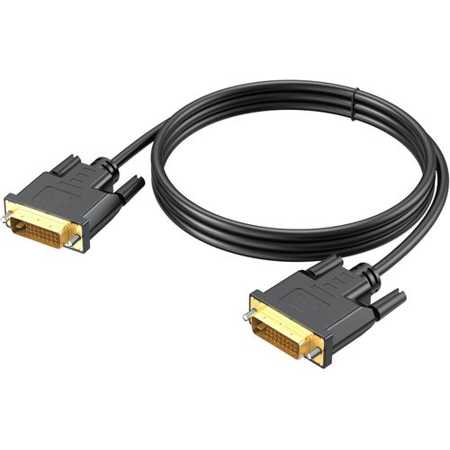DVI to DVI Cable Male to Male Digital Video Monitor Cable for HDTV, Gaming, Monitor, Projector, DVD, Laptop