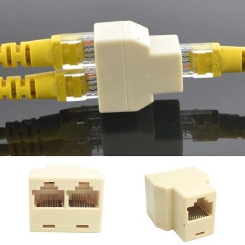 Rj45 Splitter Adapter Port Cat5/6 Lan Ethernet Cable High Performance 1 To 2 Ways Dual Female accurate signal transmission compact, and durable