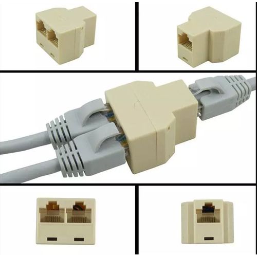 Rj45 Splitter Adapter Port Cat5/6 Lan Ethernet Cable High Performance 1 To 2 Ways Dual Female accurate signal transmission compact, and durable