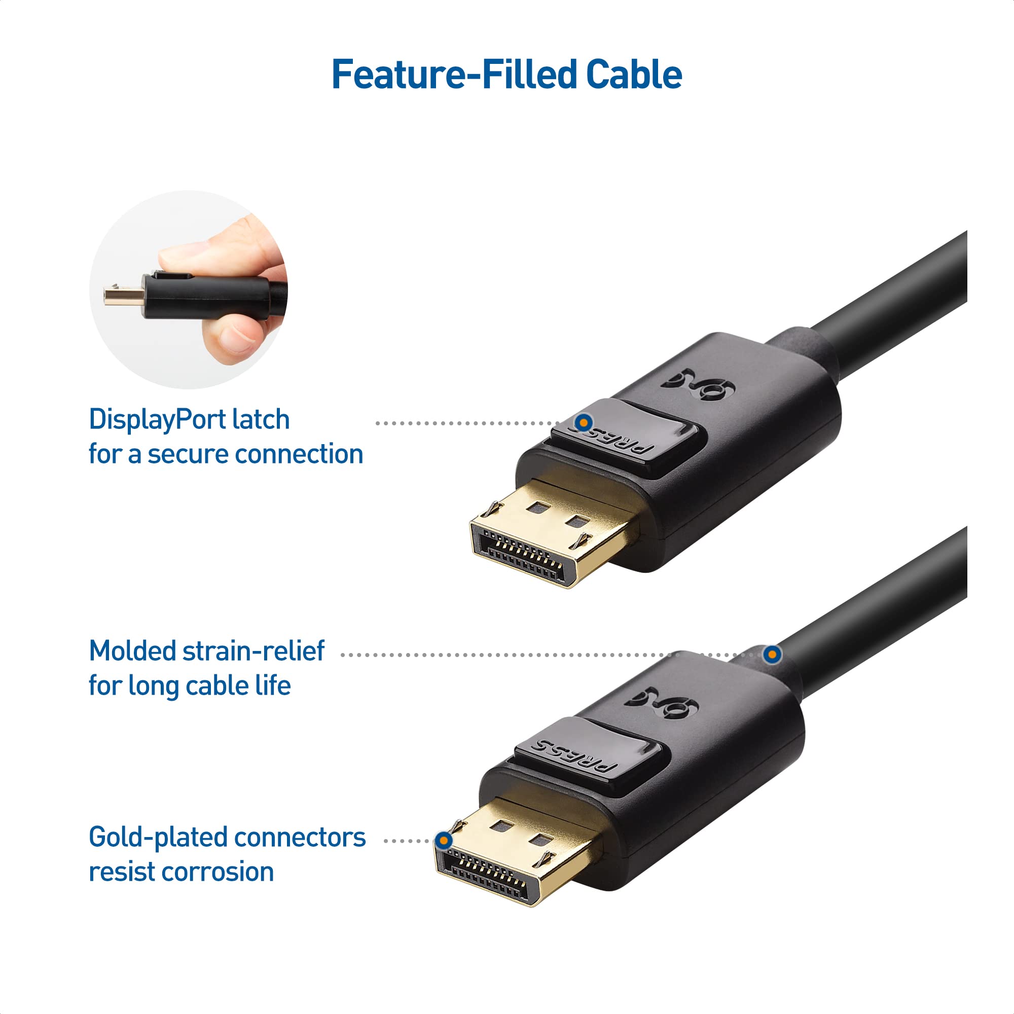 Display Port To Display Port Cable 1.5M Length 100% Tested -HIGH QUALITY