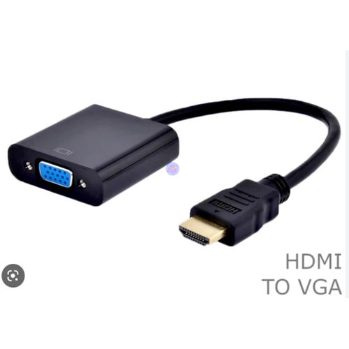 HDMI to VGA Adapter 1080p with Audio Cable (Male to Female) Compatible Desktop, Laptop, PC, Monitor, Projector, HDTV, Chromebook, Raspberry