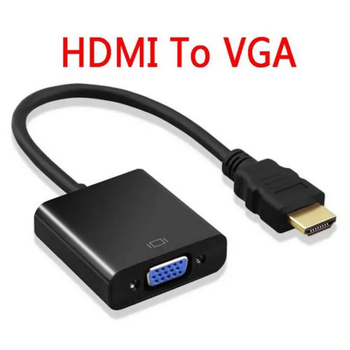 HDMI to VGA Adapter 1080p with Audio Cable (Male to Female) Compatible Desktop, Laptop, PC, Monitor, Projector, HDTV, Chromebook, Raspberry