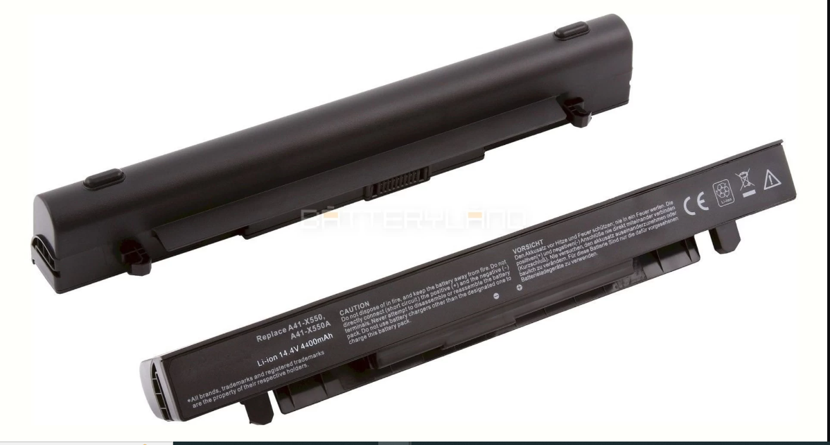 Laptop Battery for ASUS A41-X550 X550 X550C X550CA X550CC X550CL X550E X550L X552C R510 R510C R510CA R510J R409 A550C A550 F550 F552 K450 K550 P450 P550 Y481C Y581C - VERY HIGH QUALITY