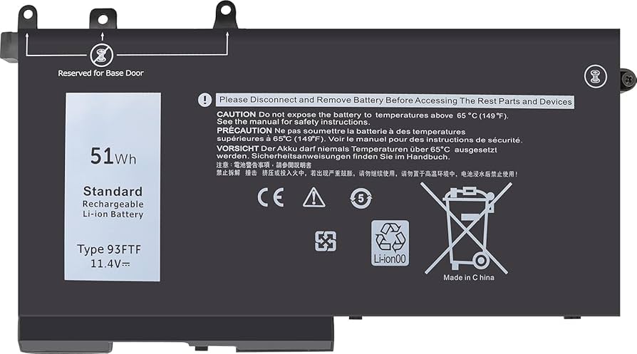 Laptop Battery for Dell Latitude G5M10 8V5GX 1KY05 06MT4T 7V69Y TXF9M 79VRK HK6DV K3JK9 0D074 CHWGG WYJC2 F5WW5 K9GVN R9XM9 YM3TC 7FR5J E5550 E5250 E5270 E5450 E5470 E5570-VERY HIGH QUALITY