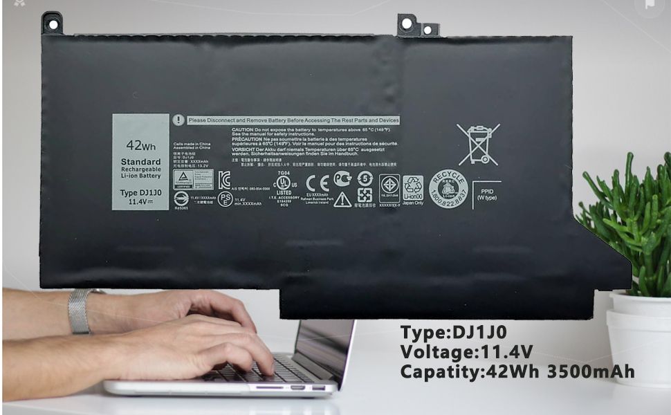 Laptop Battery for Dell Latitude 12 7280 7290 13 7380 7390 P29S002 14 7000 7480 7490 P73G002 Series P28S P28S001 P73G P73G002 Series 02 DMM 3WC DM6WC 2X39G KG7VF 451-BB YE 453-BBCF DURABLE
