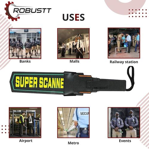 Strong Quality Hand Held Metal Detector Scanner-very high sensitivity DURABLE AND RELIABLE