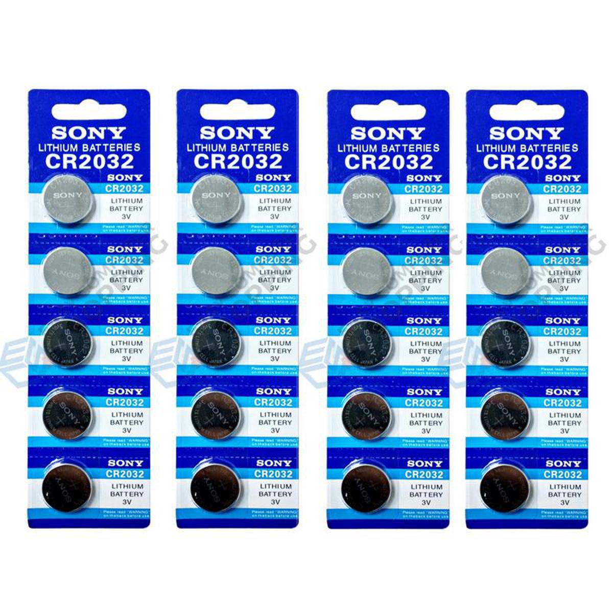 Sony CR2032 Cell 3V Lithium Battery 5pcs Cr 2032 CMOS For Computer Laptop Desktop highly reliable batteries