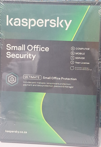 Kaspersky Small Office Security for Desktops, Mobiles and File Servers 5-Desktops 5-Mobile devices 5-Users 1 year