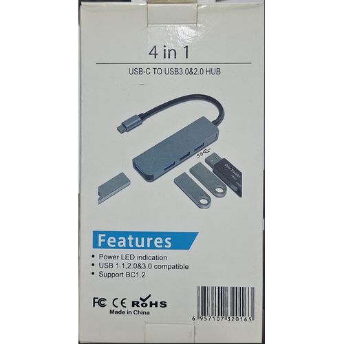 Type c 4 in 1 Adapter, Type C Adapter 4 in 1 fast data transfer Durable and Stylish