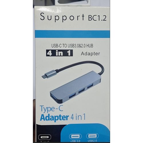 Type c 4 in 1 Adapter, Type C Adapter 4 in 1 fast data transfer Durable and Stylish