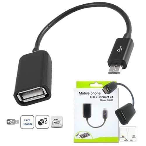 Otg Connect Kit OTG Cable Micro USB Cable, Normal Type - Black