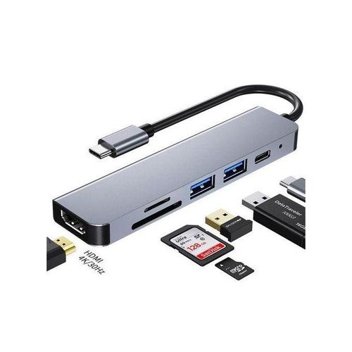 4K Adapter - Type C To HDMI HDTV/USB 3.0/SD/TF Card/Type-C - USB C Type C To HDMI USB 3.0 USB-C HUB Adapter Type-C Extender HD 4K Converter For Laptop Macbook Air Pro