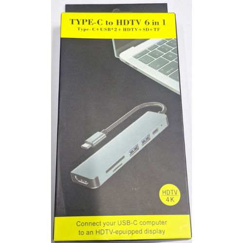 4K Adapter - Type C To HDMI HDTV/USB 3.0/SD/TF Card/Type-C - USB C Type C To HDMI USB 3.0 USB-C HUB Adapter Type-C Extender HD 4K Converter For Laptop Macbook Air Pro