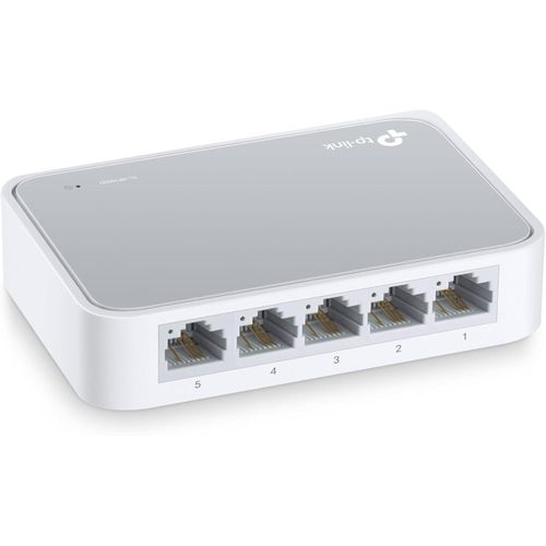 TP Link 5 Port 10/100 Mbps Fast Ethernet Switch, Desktop Ethernet Splitter, Ethernet Hub, Plug & Play, Fanless Quiet, Desktop Design