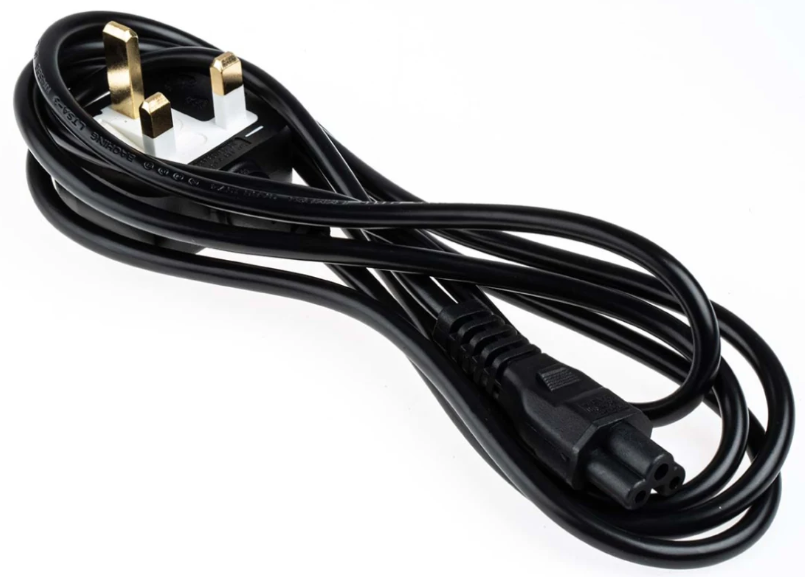 C5 Cloverleaf 3-Pin Power Cord / UK Type Plug for Laptop Adapter Charger Acer Dell HP Compaq Sony Toshiba Lenovo Acer Asus Samsung