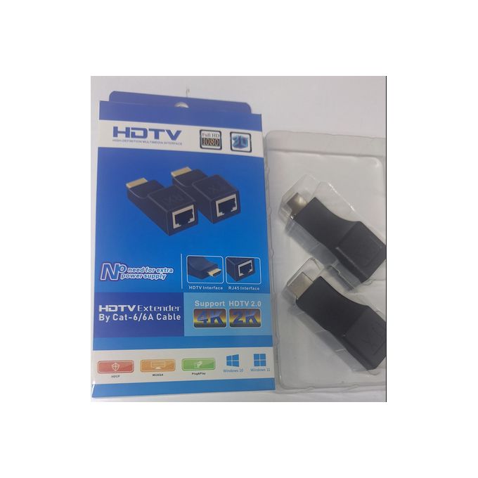 30M HDMI Extender Cat6/Cat6A Supporting 4K Easy to use and widely compatible
