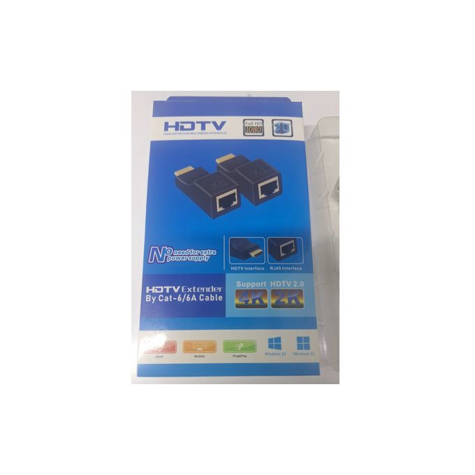 30M HDMI Extender Cat6/Cat6A Supporting 4K Easy to use and widely compatible