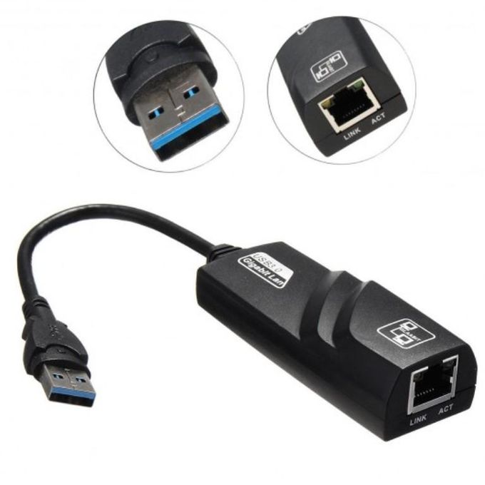 Very High Speed USB 3.0 to LAN Gigabit Ethernet Adapter Up To 1000 Mbps  for Laptop Phone and Desktop RJ 45
