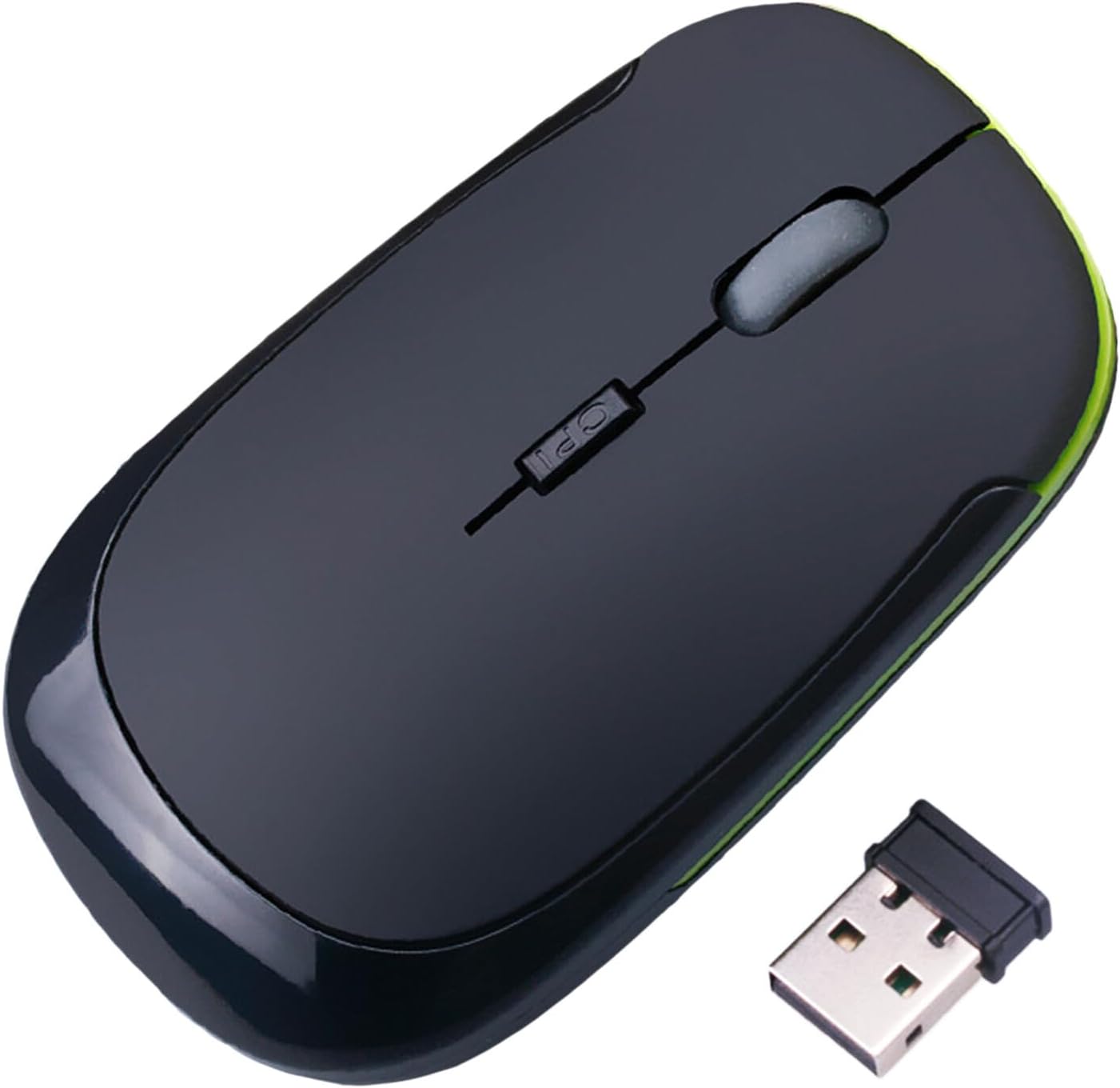 Computer Laptop Mouse Wireless, 2.4G Portable USB Optical Wireless Slim Computer Mice with USB Nano Receiver