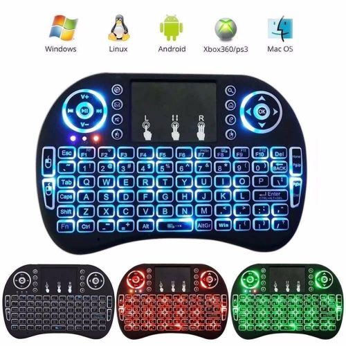 Mini WIRELESS KEYBOARD WITH TOUCH PAD AND BACKLIGHT - With Multimedia Control Keys and PC Gaming Control Keys