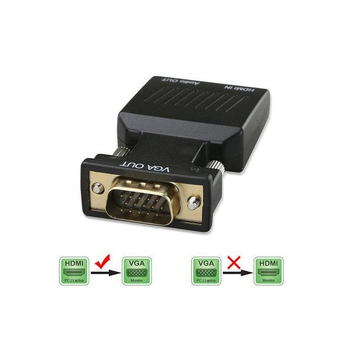 HDMI HDTV To VGA Converter With Audio And DC 5v 100% Tested and Verified , Portable and Durable