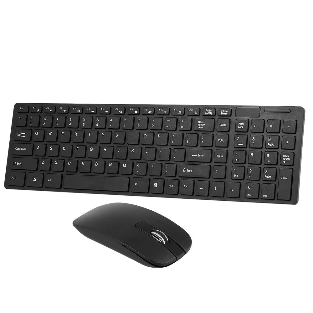 K-06 2.4G Wireless Keyboard and Mouse Combo Computer Keyboard with Mouse Plug and Play for Laptop -Black
