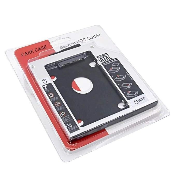 Universal Sata 2Nd Hdd SSD Hard Drive Caddy 9.5MM. Optibay Adapter for Laptop CD DVD Optical Drive Bay