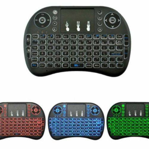 Wireless Mini Keyboard With Mouse Touchpad And Back-light For Android Box/ Smart TV/ Laptop - Black