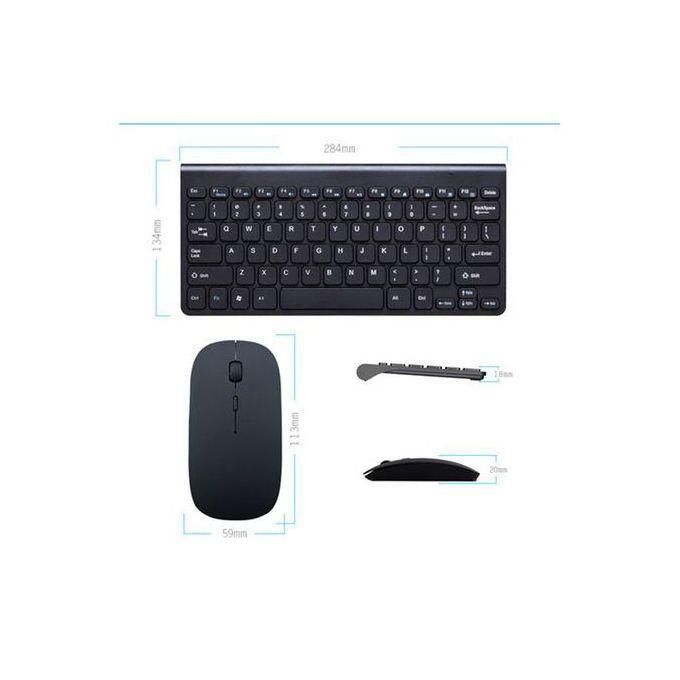 Smart Tv, Android Wireless Keyboard + Mouse combo- K03 Black
