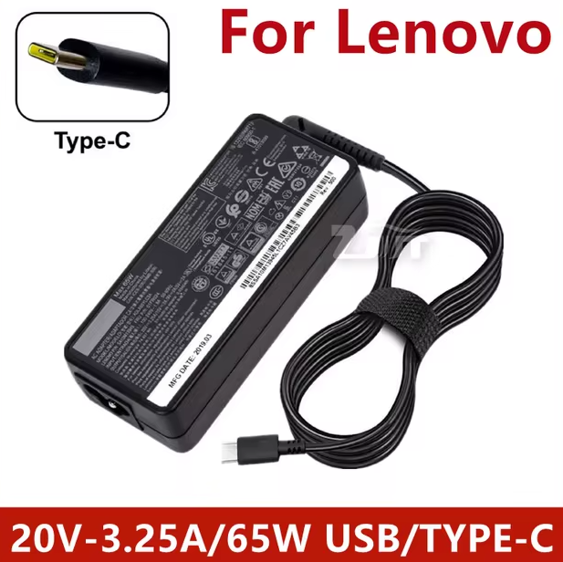 Lenovo Laptop Charger-65w USB Type-C AC Adapter