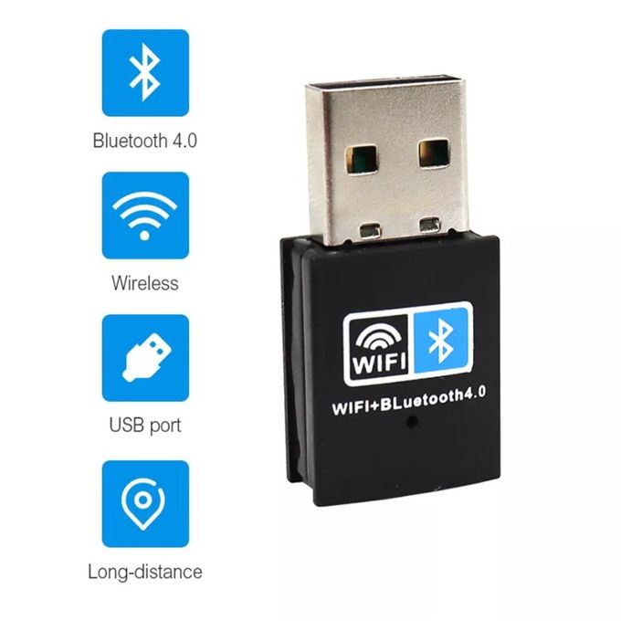 USB Bluetooth Wifi Adapter Bluetooth Wifi Receiver Wireless Adapter - WiFi Bluetooth Dongle 2 in 1
