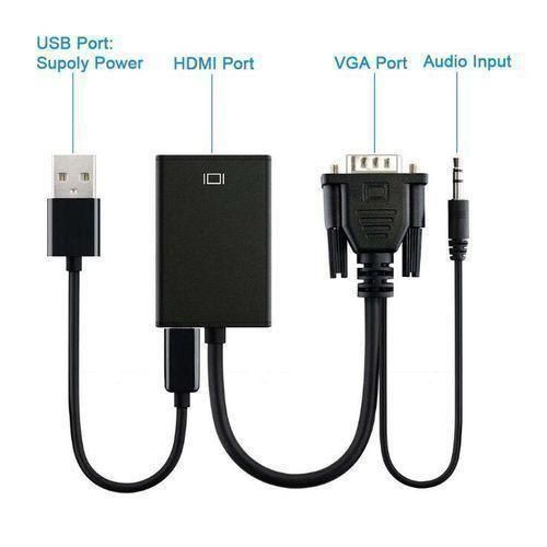 VGA to HDMI Converter Adapter Cable With Audio Output