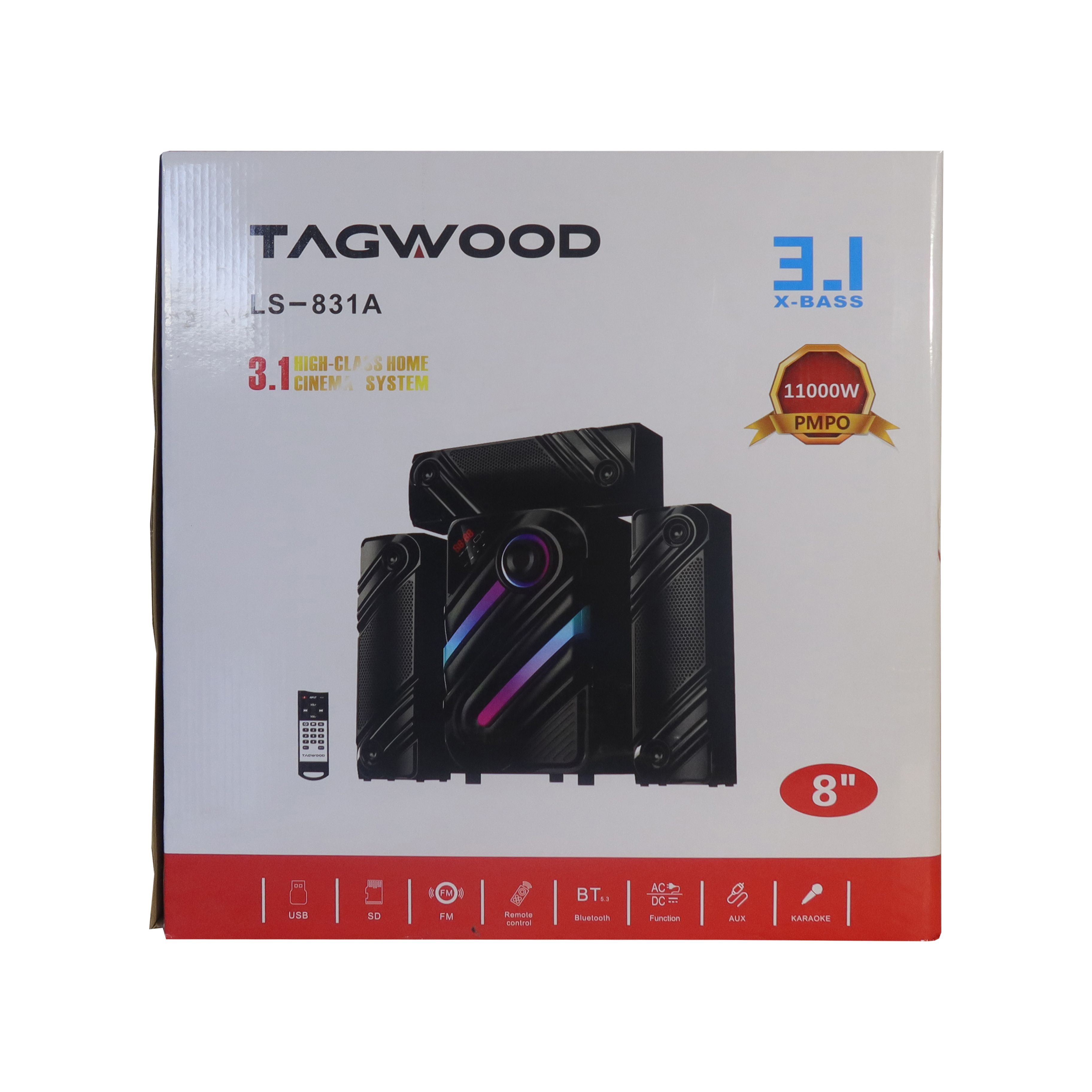 Tagwood 11000W  LS-831A 3.1CH Woofer Subwoofer Bluetooth Cinema Home theater System Bluetooth Hi-Fi Speaker Speaker System