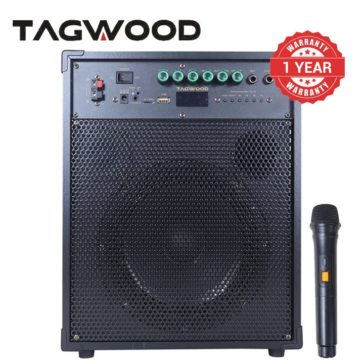Tagwood LTS-8A Trolley Speaker Porteable Portable Speaker Subwoofer Outdoor Speaker ,Bluetooth,Free Wireless Microphone a Built in Battery Woofer Woofer