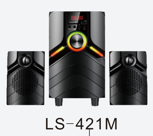 TAGWOOD LS-421M 2.1CH  WOOFER Home Audio SPEAKER BLUETOOTH/FM/SB/USB Subwoofer Speaker System