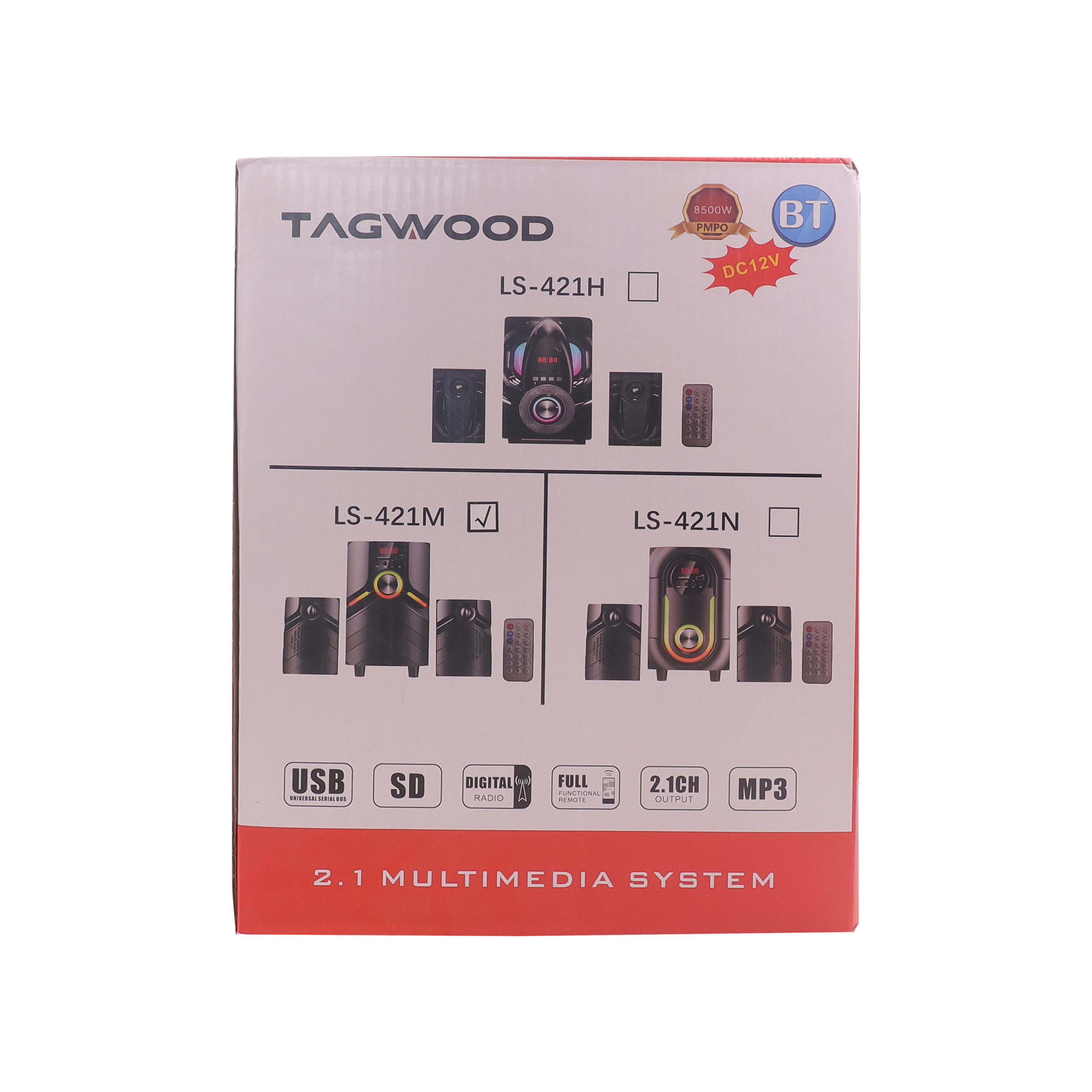 TAGWOOD LS-421M 2.1CH  WOOFER Home Audio SPEAKER BLUETOOTH/FM/SB/USB Subwoofer Speaker System