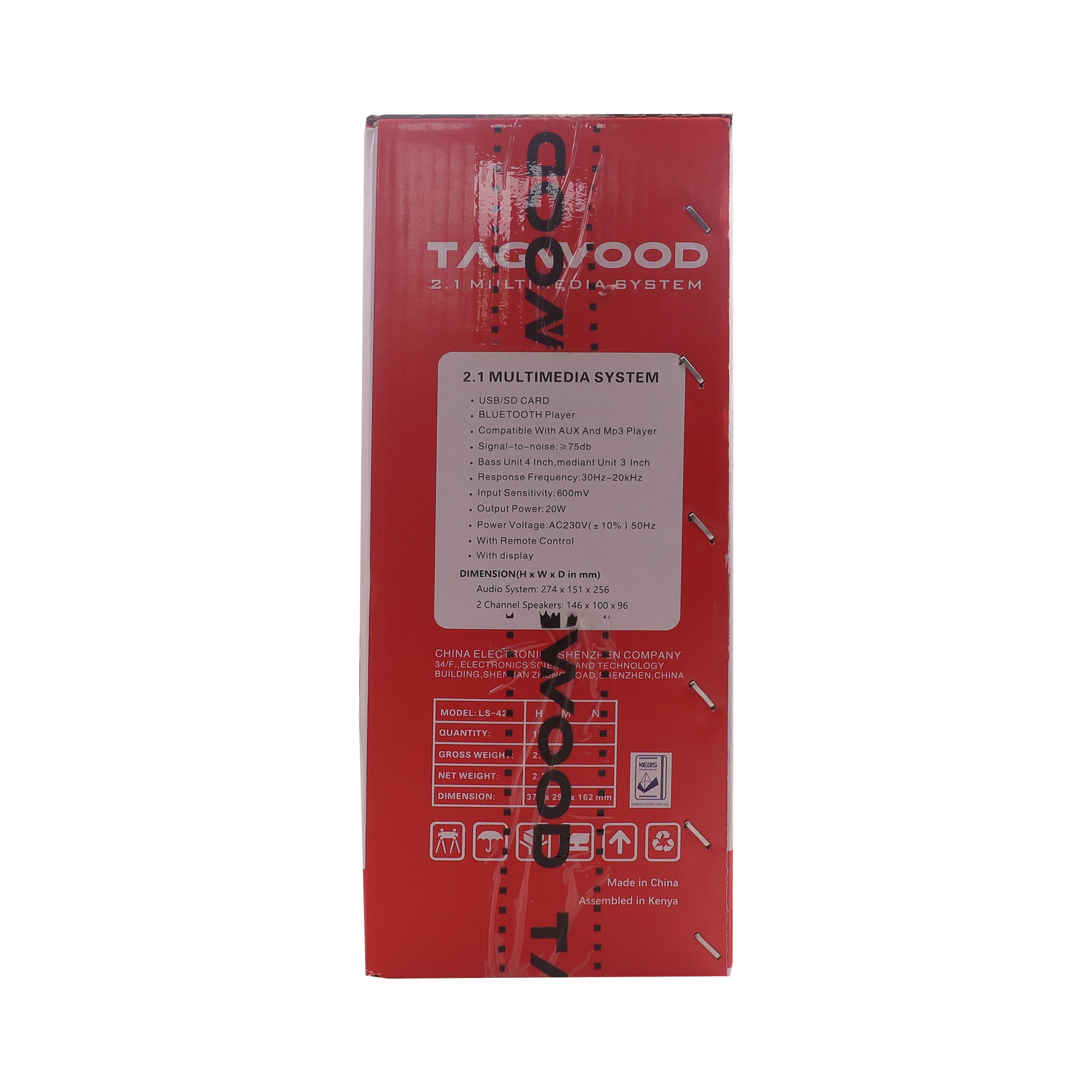 TAGWOOD LS-421M 2.1CH  WOOFER Home Audio SPEAKER BLUETOOTH/FM/SB/USB Subwoofer Speaker System