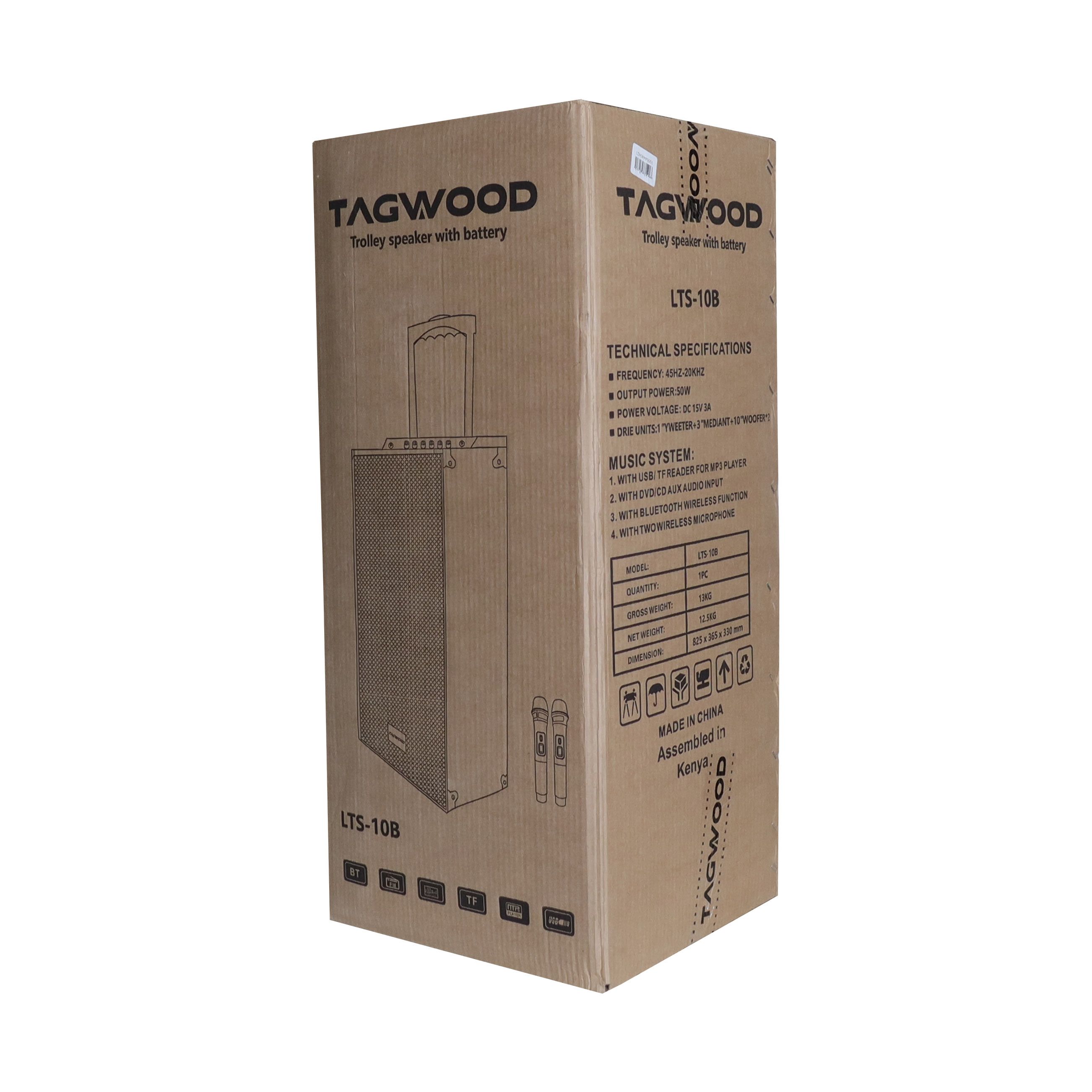 TAGWOOD LTS-10B Outdoor Subwoofer Speaker with Bluetooth,FM Radio,Free Wireless Microphone Woofer