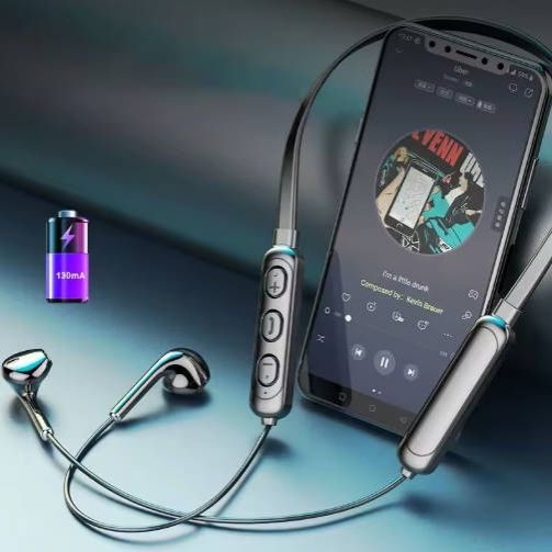 Local fast delivery Wireless 9D Bluetooth earphone Neck Hanging Stereo Noise Reduction Universal 5.0 In Ear Sports earphone Microphone For Smart Phone