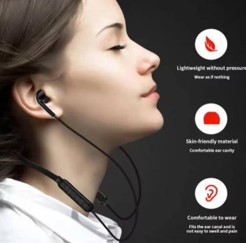 Local fast delivery Wireless 9D Bluetooth earphone Neck Hanging Stereo Noise Reduction Universal 5.0 In Ear Sports earphone Microphone For Smart Phone