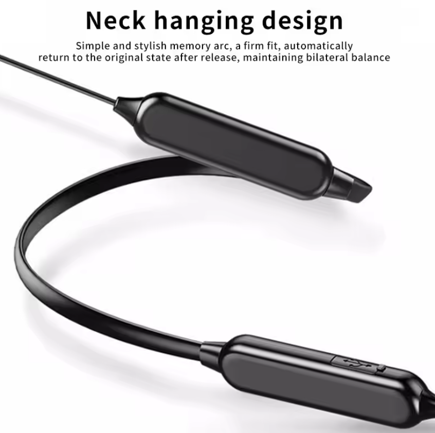Local fast delivery Wireless 9D Bluetooth earphone Neck Hanging Stereo Noise Reduction Universal 5.0 In Ear Sports earphone Microphone For Smart Phone