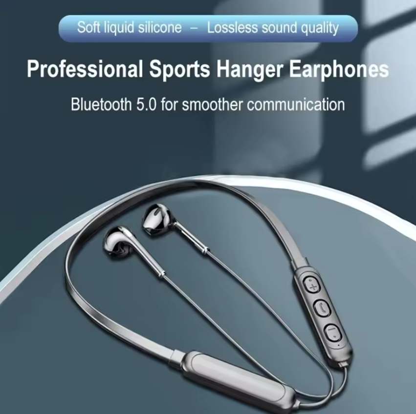 Local fast delivery Wireless 9D Bluetooth earphone Neck Hanging Stereo Noise Reduction Universal 5.0 In Ear Sports earphone Microphone For Smart Phone