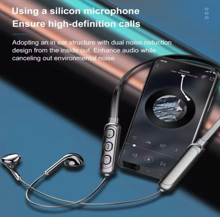 Local fast delivery Wireless 9D Bluetooth earphone Neck Hanging Stereo Noise Reduction Universal 5.0 In Ear Sports earphone Microphone For Smart Phone