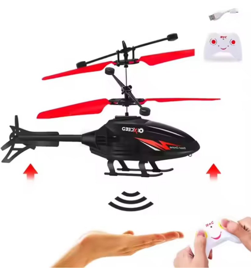 Rechargeable toy helicopter can fly and resist falling remote control aircraft induction helicopter suspension toy with light children's toys Fast delivery within 1-5 days