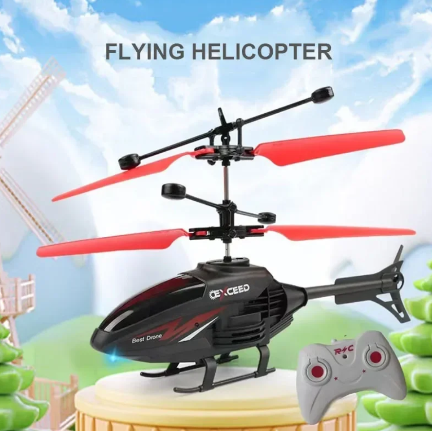 Rechargeable toy helicopter can fly and resist falling remote control aircraft induction helicopter suspension toy with light children's toys Fast delivery within 1-5 days