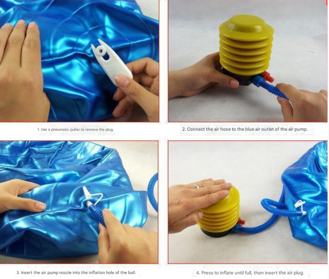 nflatable plug for yoga ball, deer, bouncy horse exercise ball, air pull plug, universal inflatable horse accessories