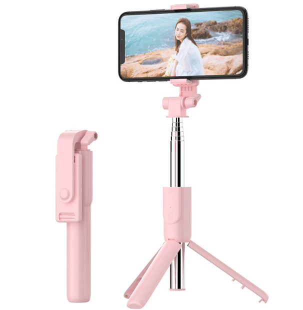 Local fast delivery Wireless Bluetooth Selfie Stick Tripod with Remote Extendable Tripod with LED Selfie Light Detachable for Ios Android Smartphone