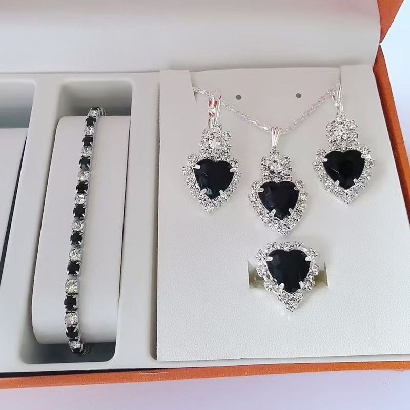 Local fast delivery Fashion Lady Watch Women Watches set Girl Lovers Wristwatch Luxury Stainless Steel Jewelry Gift